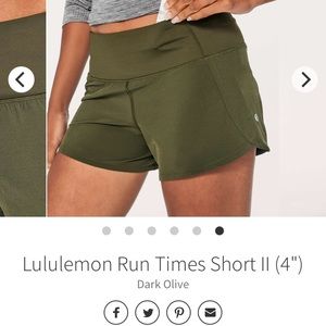 Lululemon Run Times Shorts